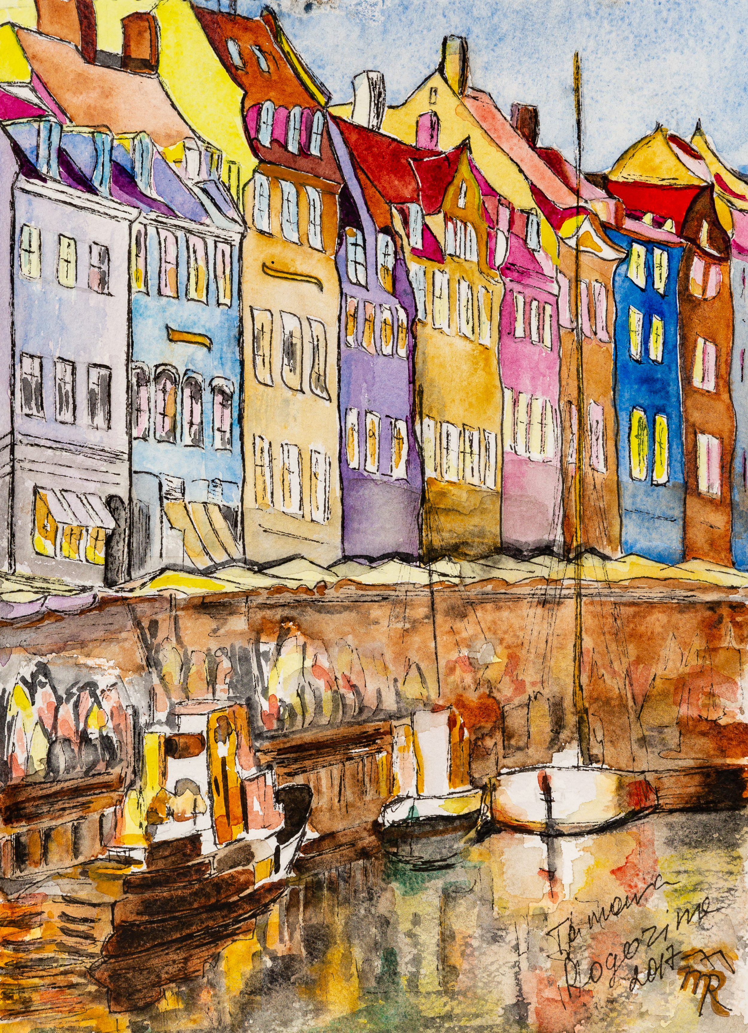 Copenhagen 3, watercolor, 2017